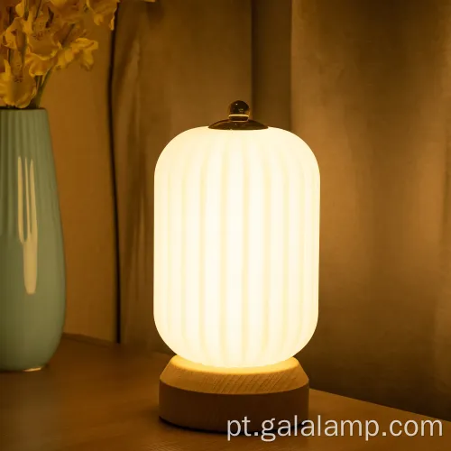 Luz de mesa de lanterna elegante para design doméstico contemporâneo